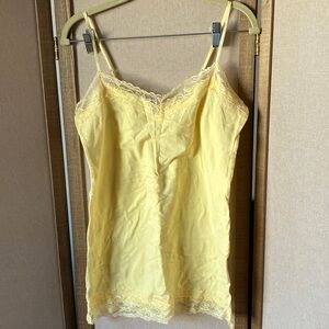 Women's Rosio Yellow Lace trim cami 2x